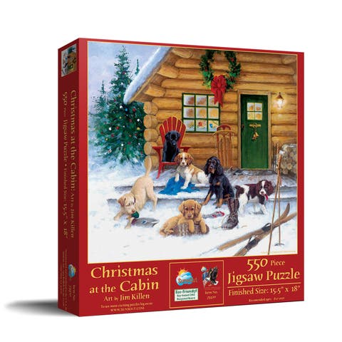 Christmas at The Cabin 550 piece Jigsaw Puzzle for Adults