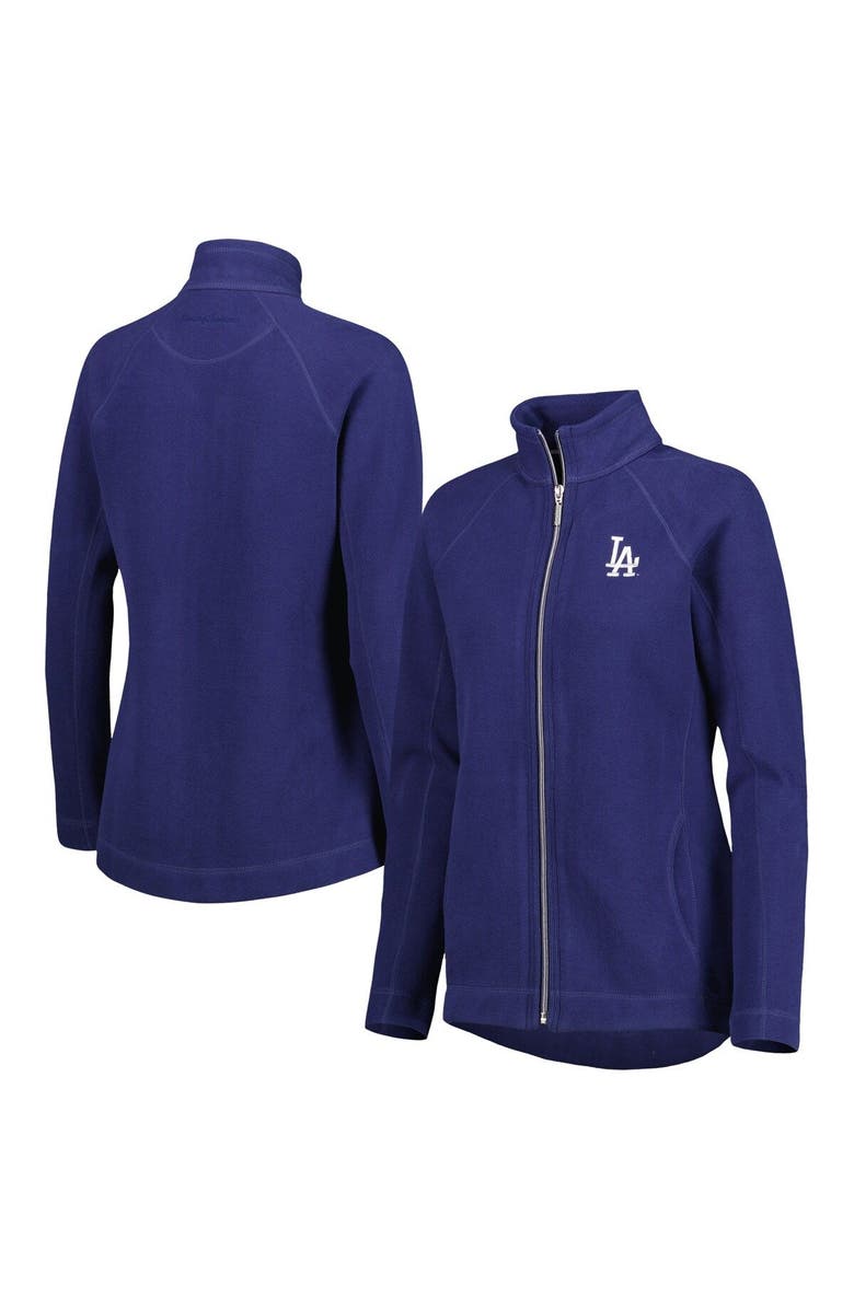 Tommy Bahama Women's Tommy Bahama Royal Los Angeles Dodgers Aruba Raglan Full-Zip Jacket, Main, color, 