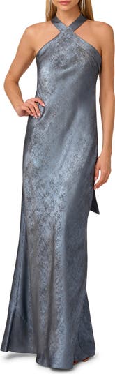 Foiled Trumpet Gown