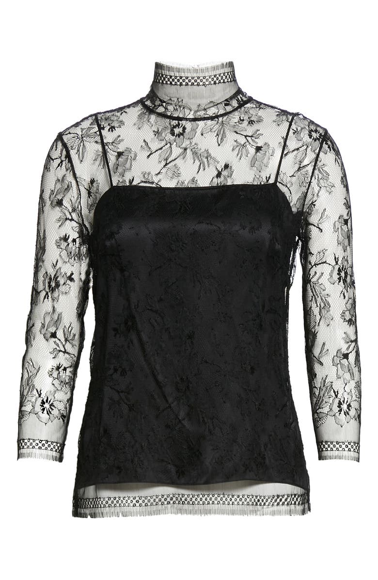 Adam Lippes Layered Chantilly Lace Blouse, Alternate, color, 