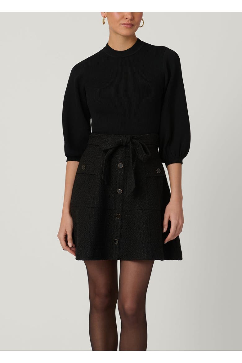 Tanner Tweed Knit Dress, Main, color, Jet