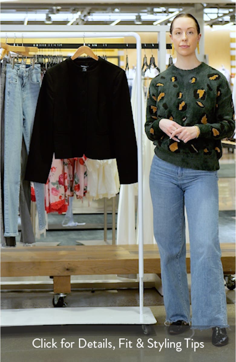 Azra Slim Fit Crop Twill Jacket, sales video thumbnail