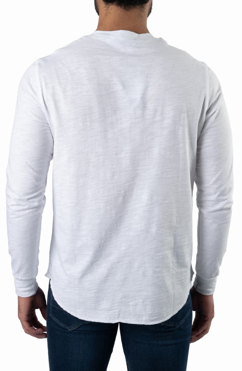 Jared Lang Long Sleeve Henley T-Shirt, Alternate, color, White