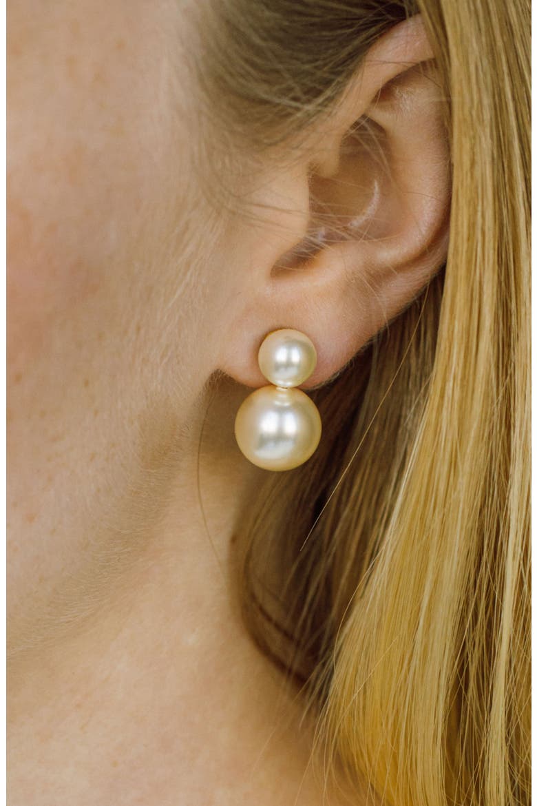 Iris Faux Pearl Drop Earrings, Alternate, color, PEARL