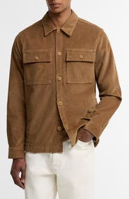 Barbour Tartan Trimmed Corduroy Shirt Jacket