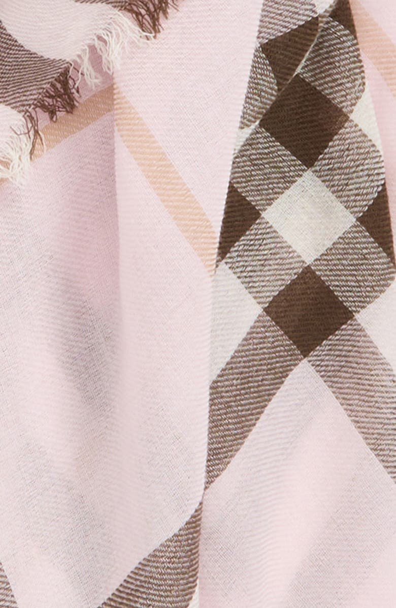 Burberry Giant Check Wool Scarf, Alternate, color, Bow Pink