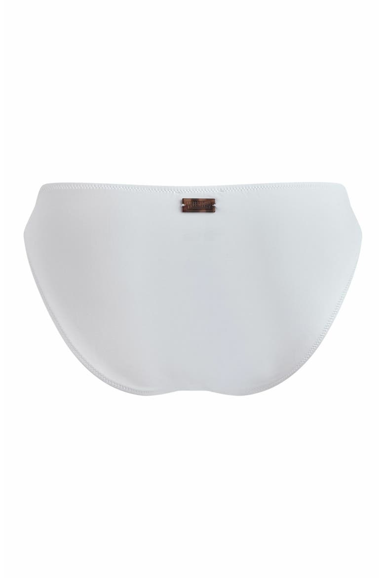 Women's Strass Mini Brief Bikini Bottom, Alternate, color, BLANC