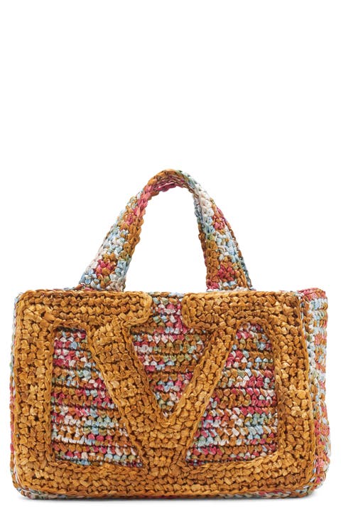 Medium Viva Superstar Raffia Crochet Tote