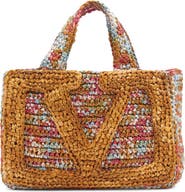 Valentino Garavani Medium Viva Superstar Raffia Crochet Tote