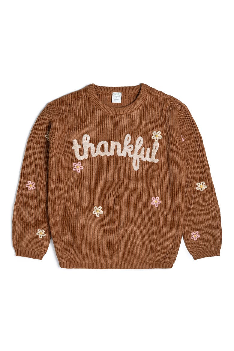 Thankful Thanksgiving Women's Sweater, Main, color, Burnt Orange