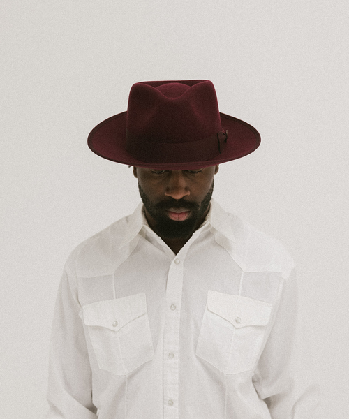 Two Roads Hat Co. Waterloo Fedora In Maroon