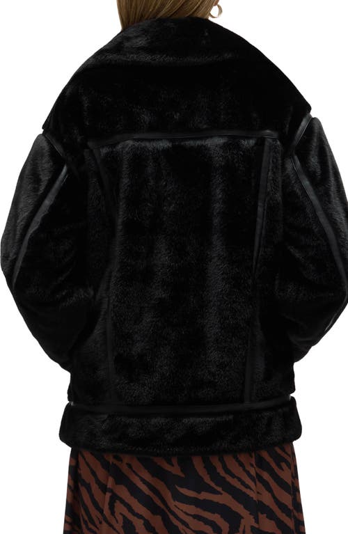 Nvlt Western Faux Fur Jacket In Black
