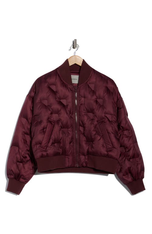 Hudson Jeans Embossed Quilted Bomber Jacket In Red