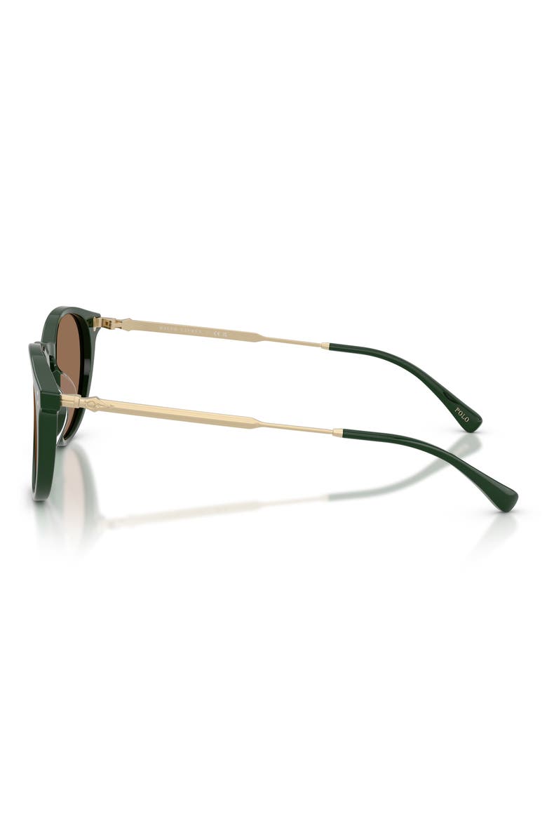 50mm Phantos Sunglasses, Alternate, color, SOLID GREEN / DARK BROWN
