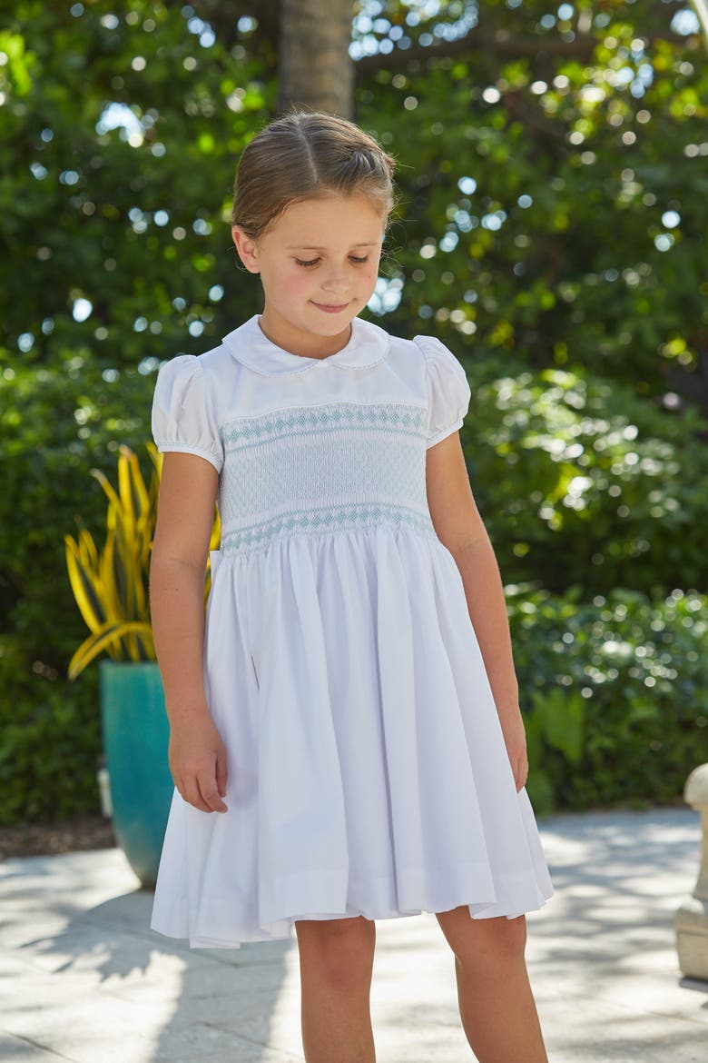 Kids' Smocked Emery Dress, Alternate, color, Light Blue