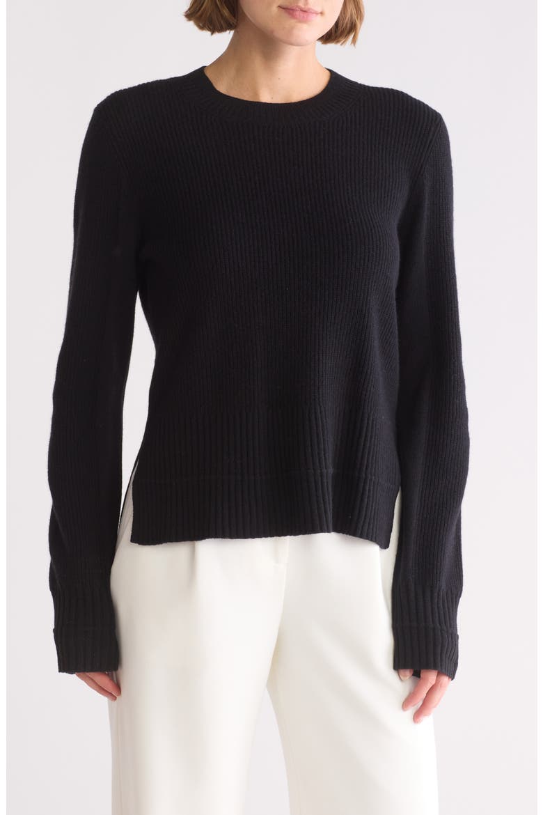 Cozy Wool & Cashmere Sweater, Main, color, BLACK