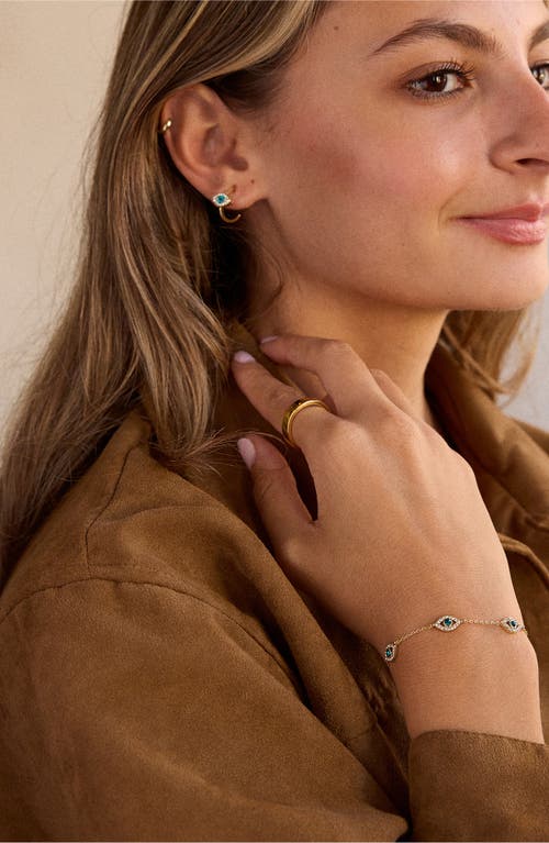 Baublebar Good Vibes Evil Eye Earrings & Bracelet Set In Brown