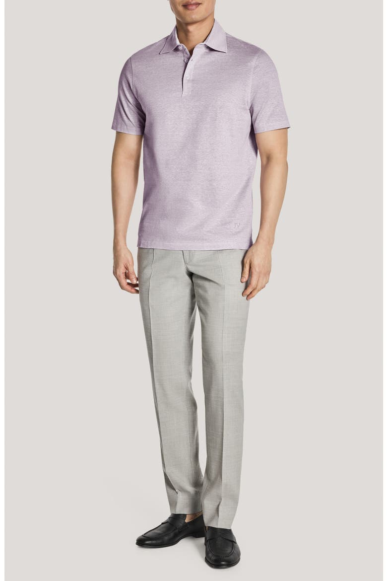 Davis Cotton Blend Piqué Polo, Alternate, color, MISTY LILAC