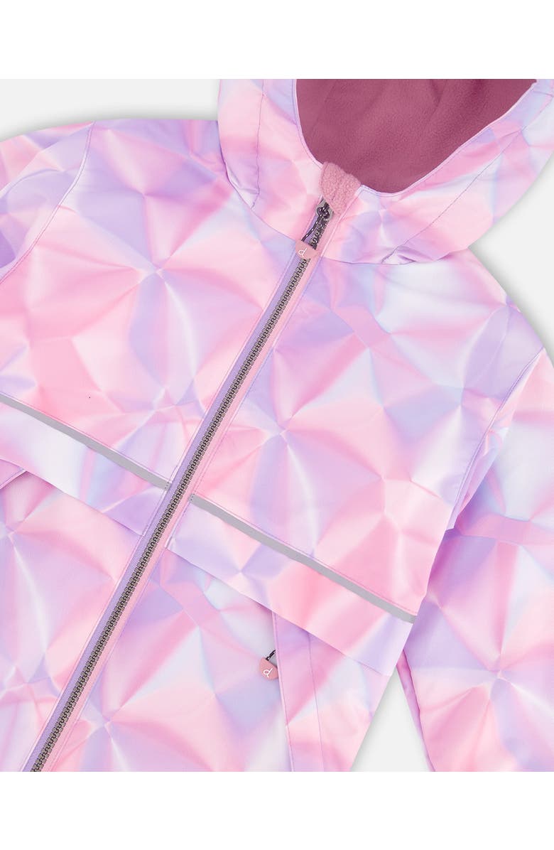 Deux par Deux Little Girl's Two Piece Printed Coat And Pant Mid-Season Set Printed Foil Pastel And Black, Alternate, color, 