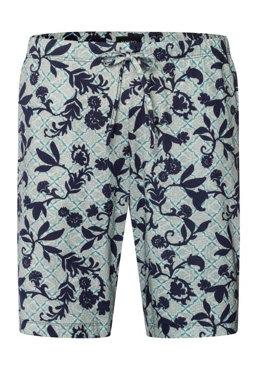 Hanro Night And Day Drawstring Cotton Shorts In Moonshine Tiles