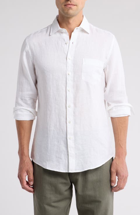 Willowbank Sports Fit Linen Button-Up Shirt