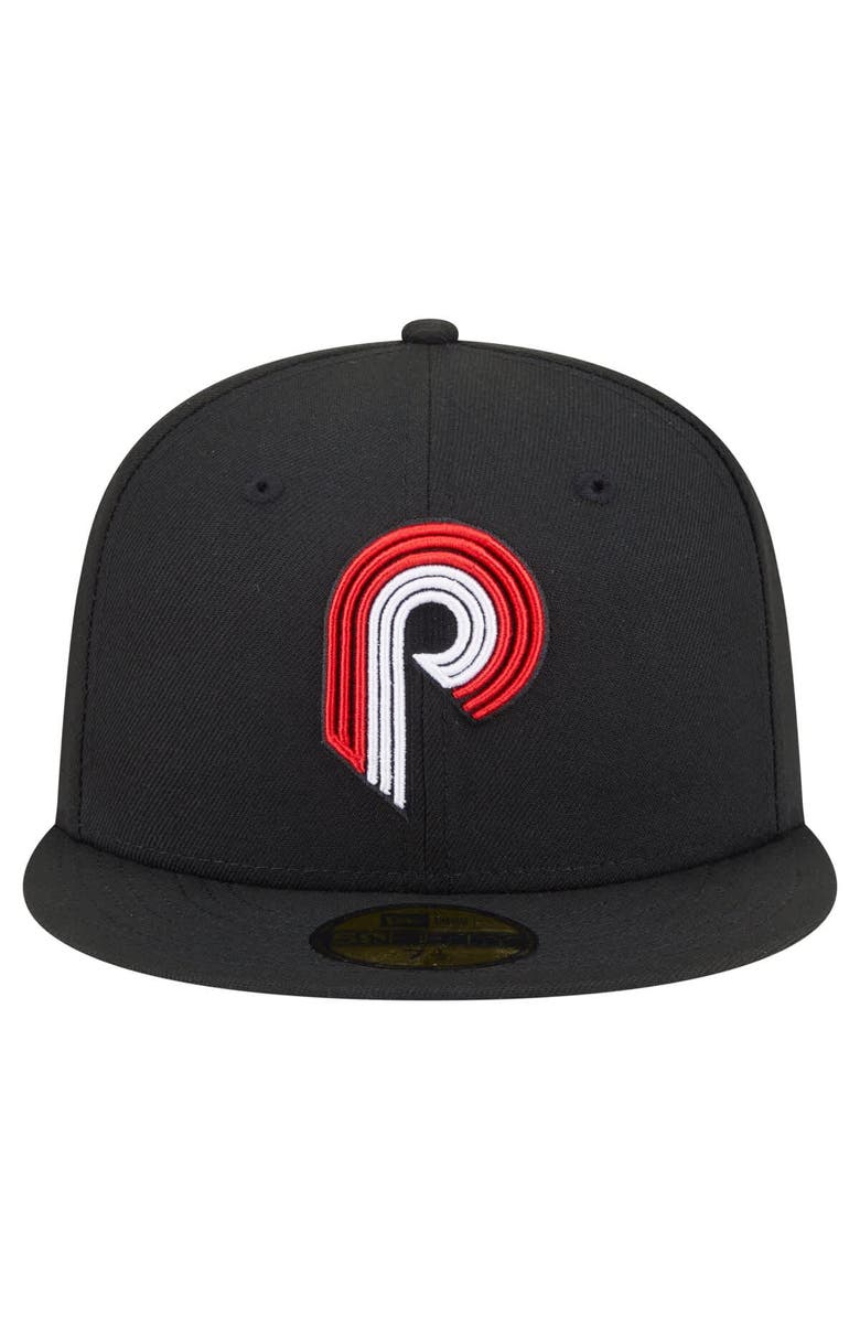 New Era Men's New Era  Black Portland Trail Blazers Deceptor 59FIFTY Fitted Hat, Alternate, color, 
