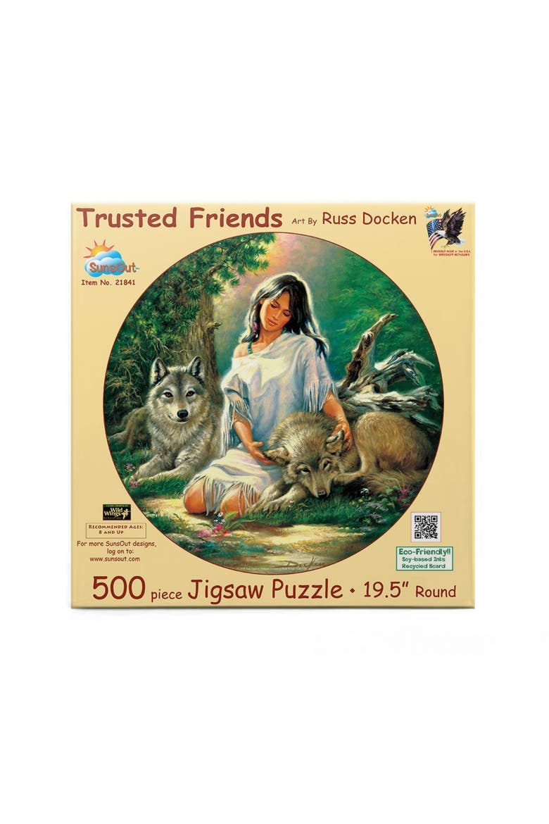 Trusted Friends 500 piece Jigsaw Puzzle for Adults Round, Alternate, color, Multicolor