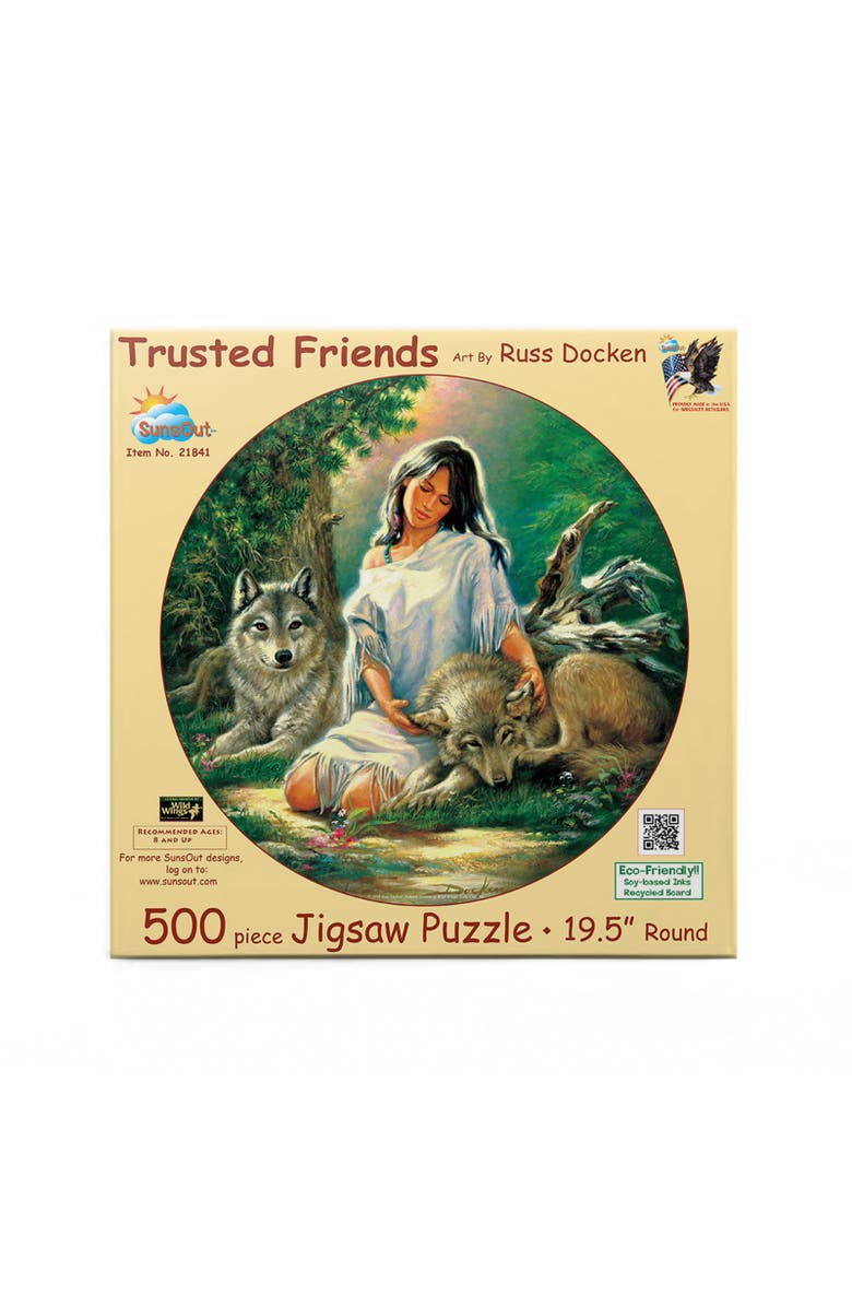 Sunsout Trusted Friends 500 piece Jigsaw Puzzle for Adults Round, Alternate, color, Multicolor
