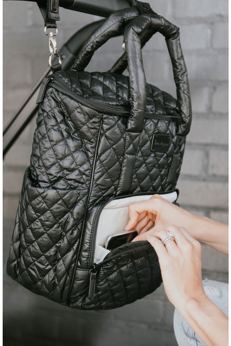 London Diaper Backpack, Alternate, color, BLACK