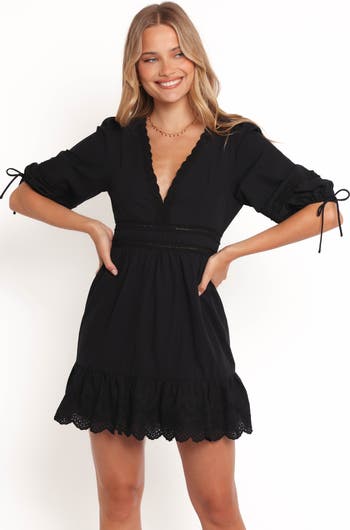 Petal & Pup Estella Lace Trim Minidress | Nordstrom