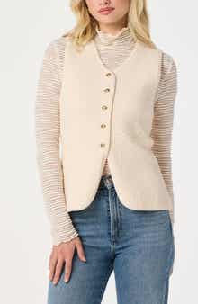 Textured Longline V-Neck Vest