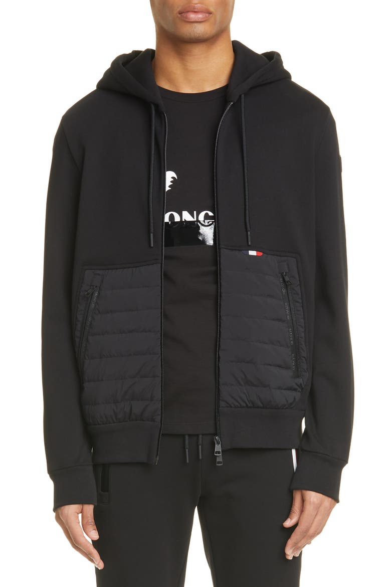Zip Hoodie, Main, color, BLACK