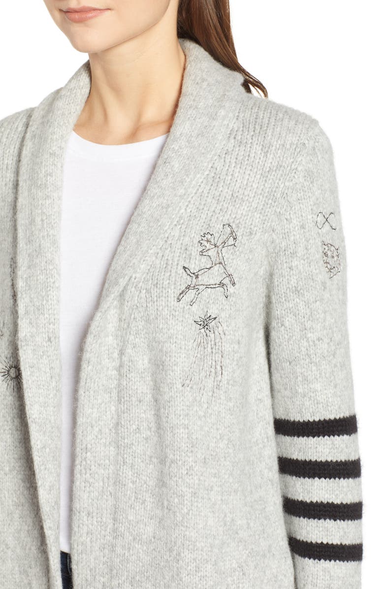 MOTHER Hip Shawl Collar Cardigan, Alternate, color, 