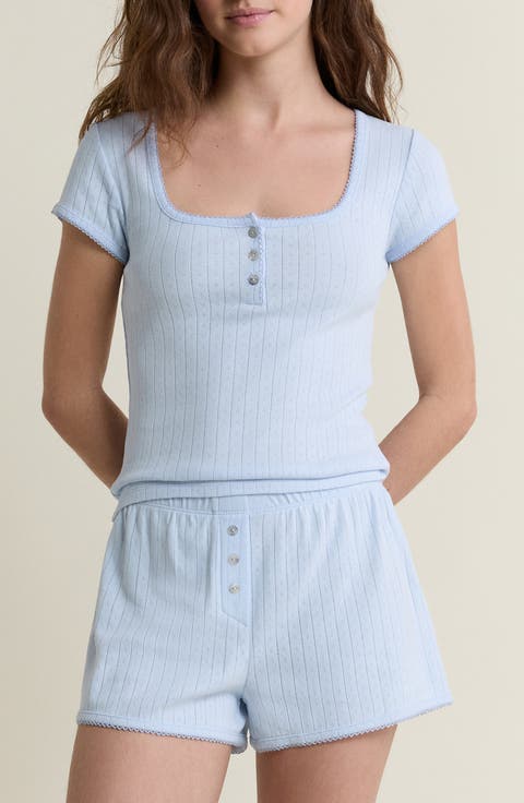Katell Pointelle Cotton Pajama Top