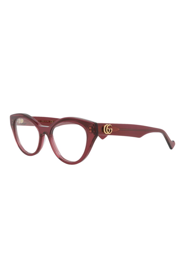 51mm Cat Eye Optical Glasses, Alternate, color, BURGUNDY BURGUNDY TRANSPARENT