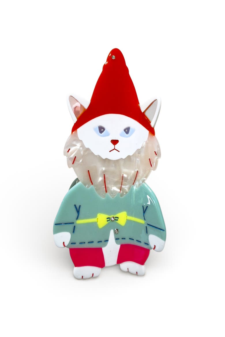Cat Garden Gnome Hair Claw, Main, color, Red