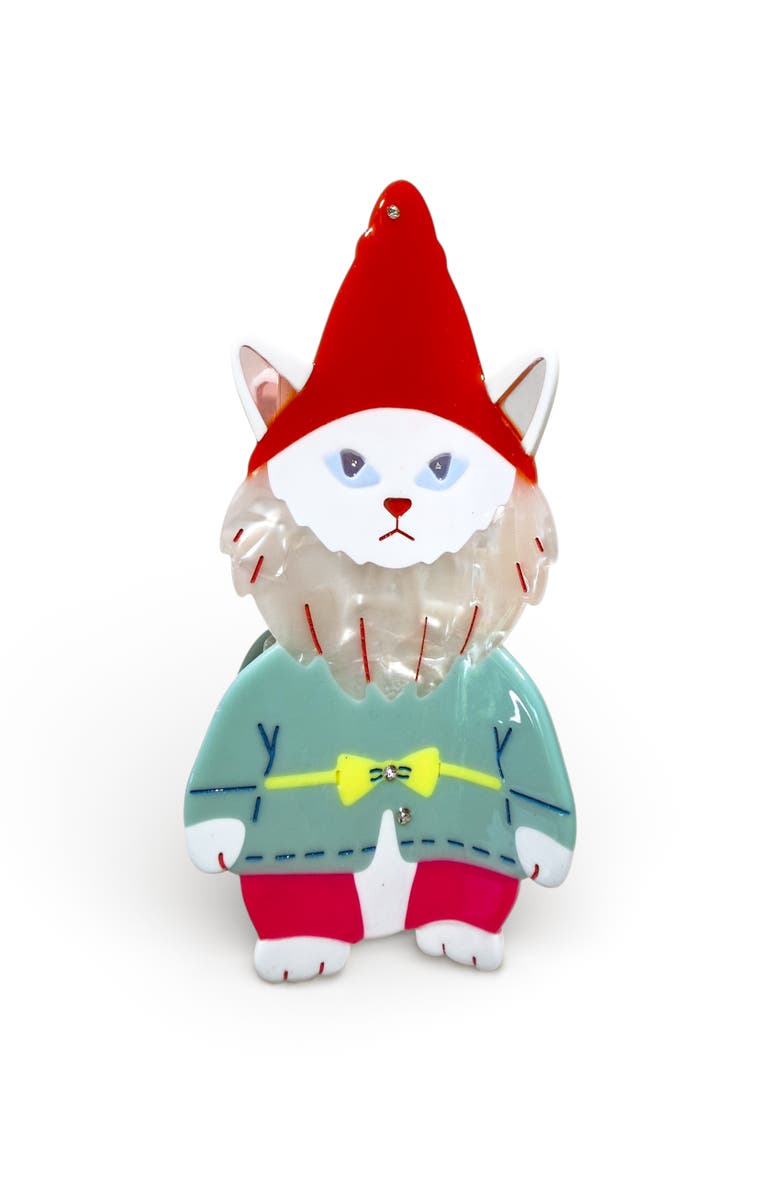 Centinelle Cat Garden Gnome Hair Claw, Main, color, Red