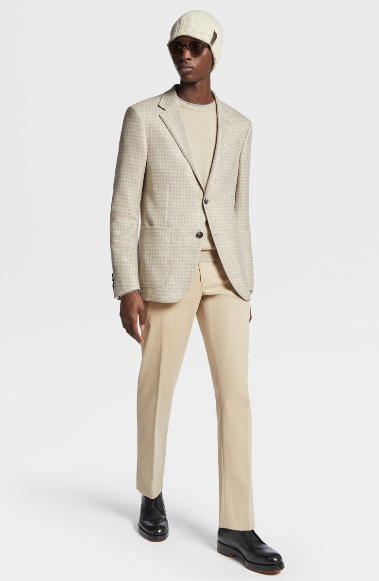 ZEGNA Fairway Plaid Oasi Cashmere Sport Coat, Alternate, color, 