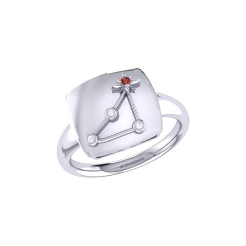 Earth Fire Textured Silver & Enamel Band Men Ring