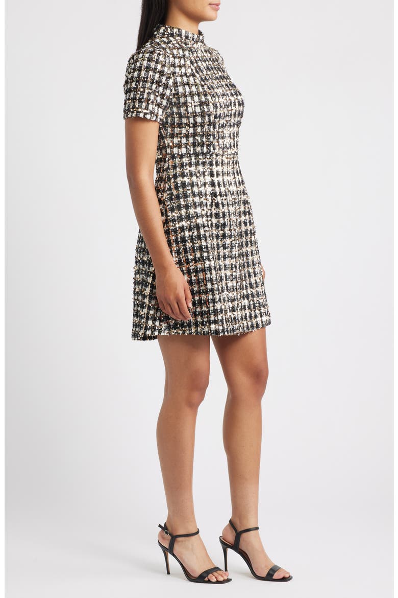 vince camuto sequin dresses Women's Vince Camuto 3/4 Balloon Sleeve V Neck Sequin Dress Copper Size 8