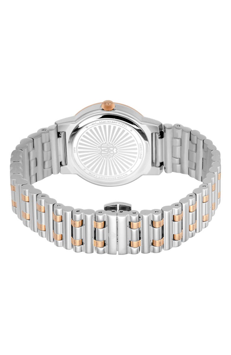 Roberto Cavalli Bracelet Watch, 32mm, Alternate, color, Two Tone Silver & Rose Gold