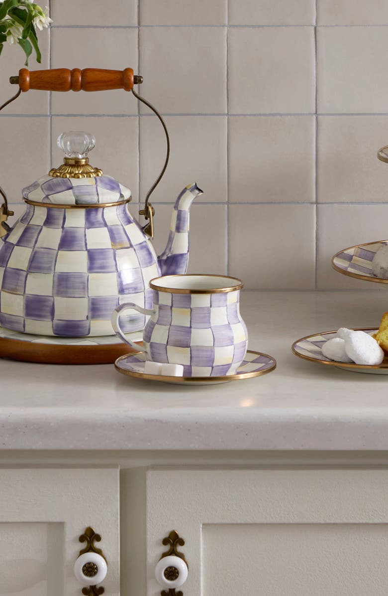 MACKENZIE CHILDS Violet Check Mug, Alternate, color, Violet