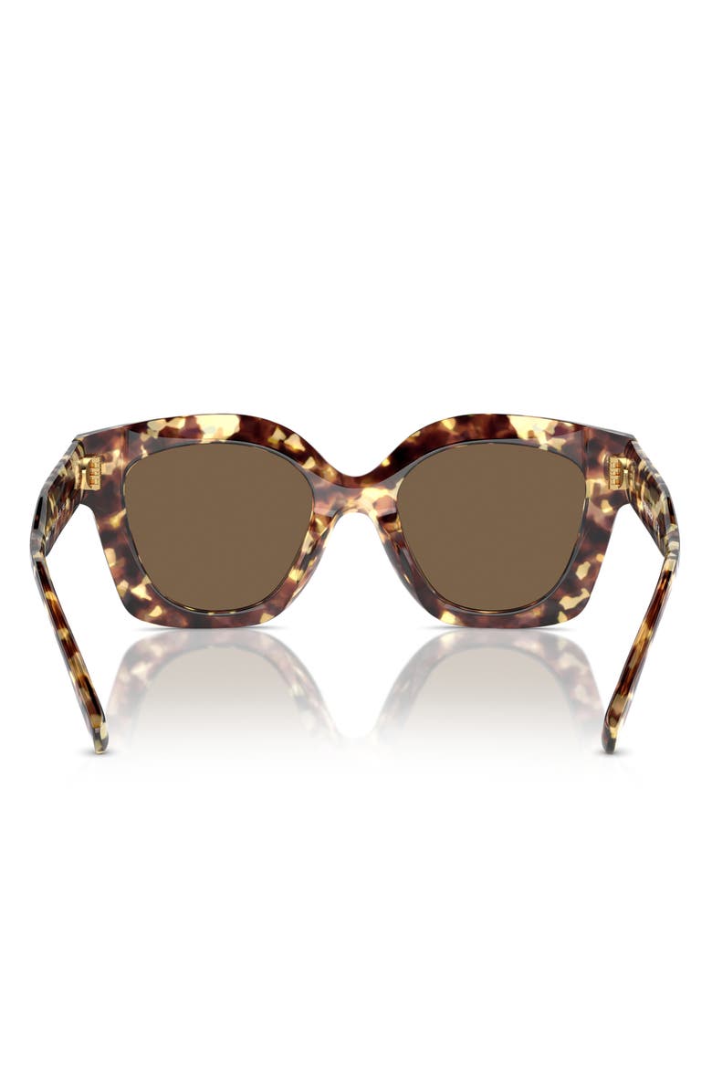 Tory Burch 49mm Irregular Cat Eye Sunglasses, Alternate, color, Dark Brown