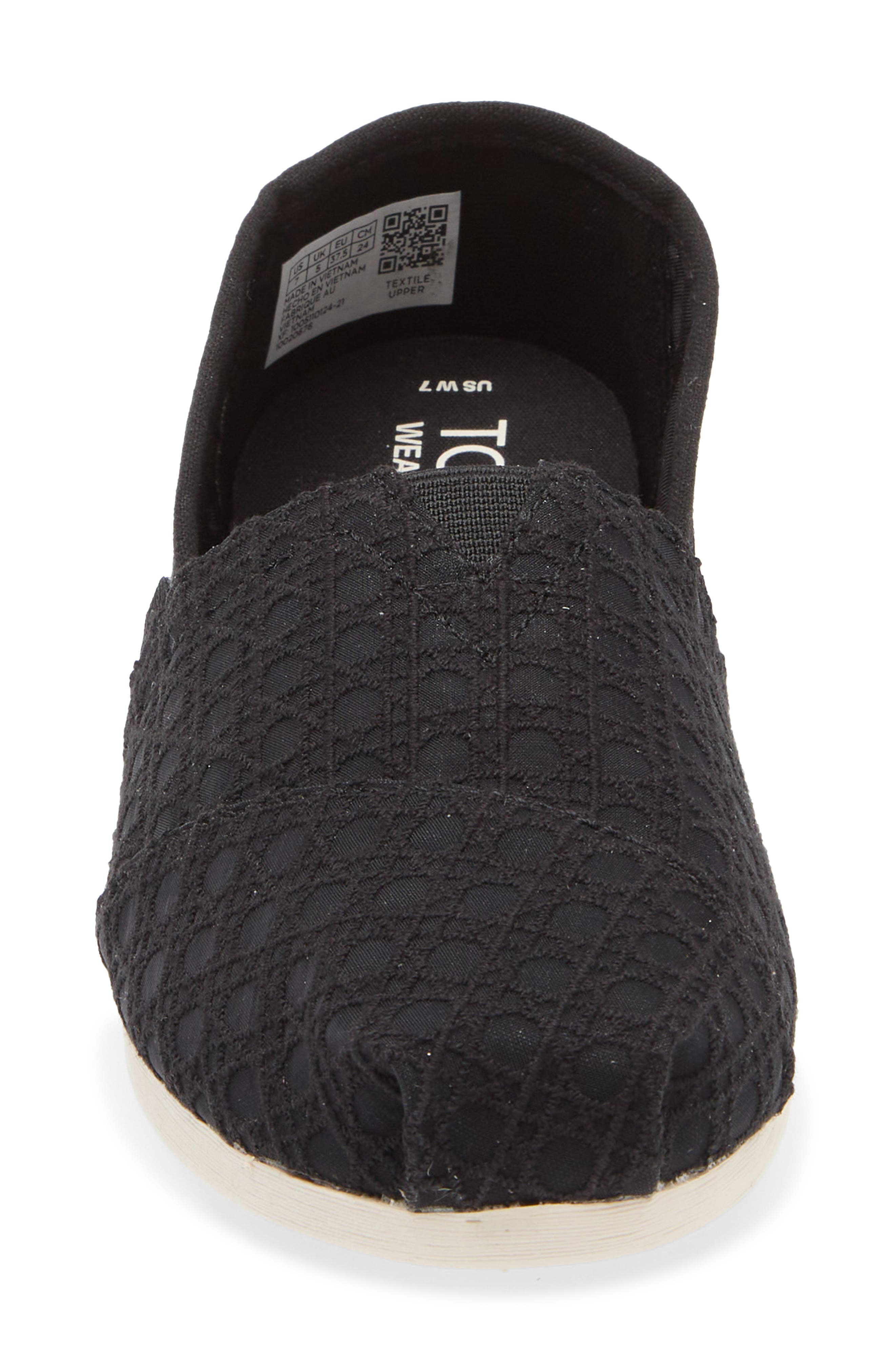 TOMS Alpargata Slip-On, Alternate, color, Black