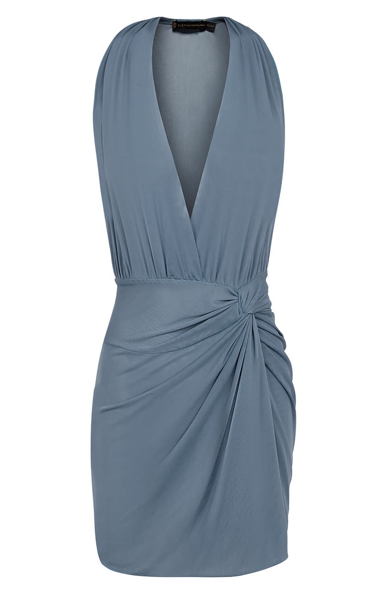 ViX Paula Hermanny Karina Plunge Cover-Up Minidress, Alternate, color, Blue