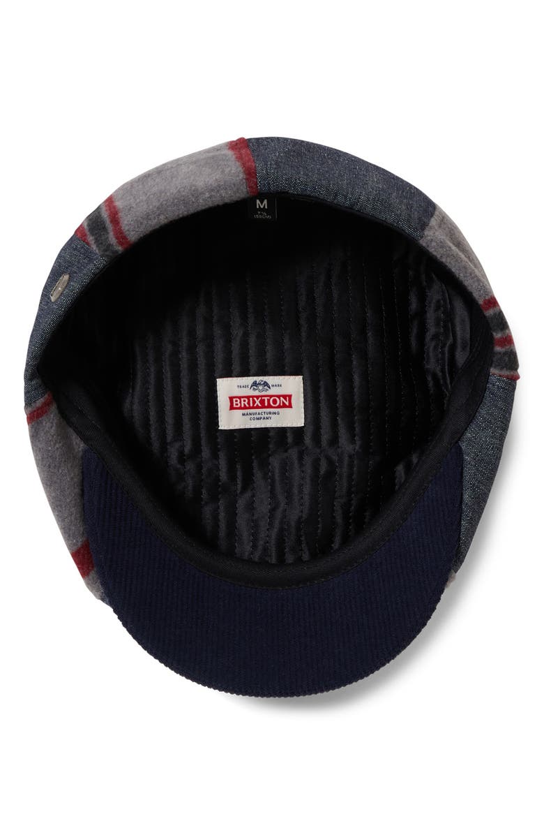 Brixton Altered Threads Brood Mixed Media Driving Cap, Alternate, color, Medium Wash Denim