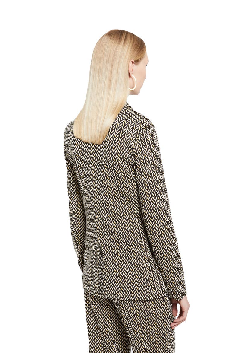 Printed Double Breasted Blazer, Alternate, color, Ecru