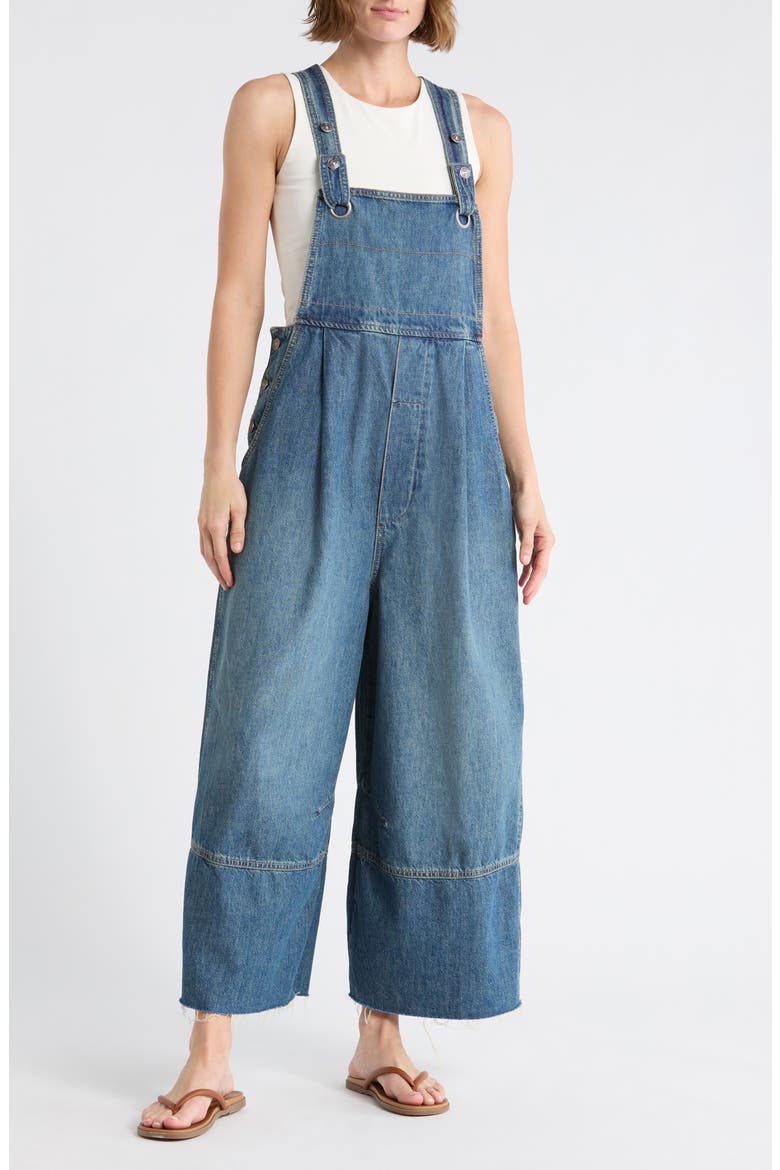Rambler Denim Overalls, Main, color, NAVY