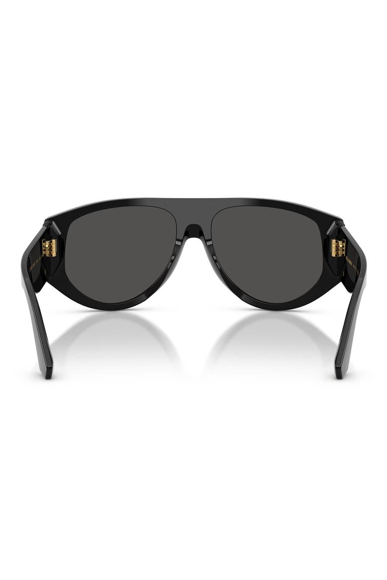 56mm Pilot Sunglasses, Alternate, color, BLACK / DARK GREY