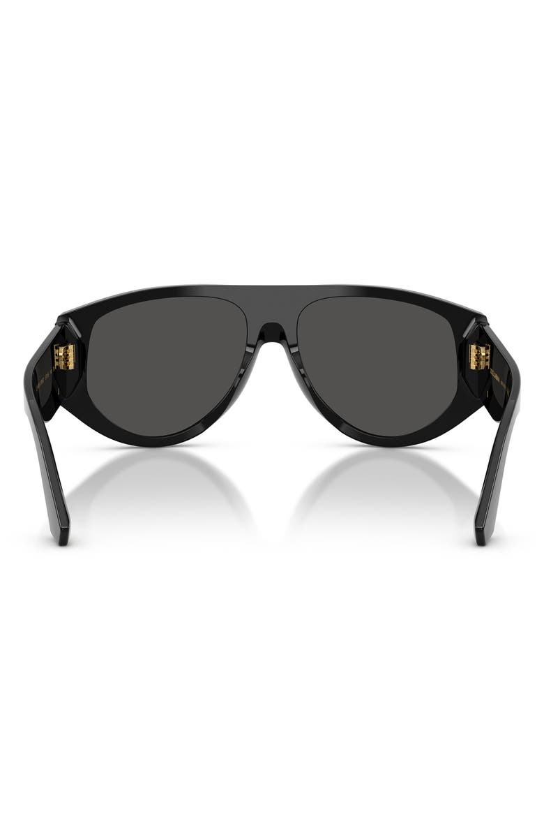 Dolce&Gabbana 56mm Pilot Sunglasses, Alternate, color, Black / Dark Grey